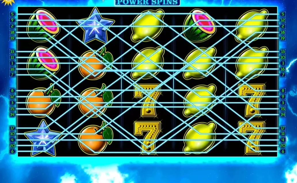 スピンするフルーツスロット画面